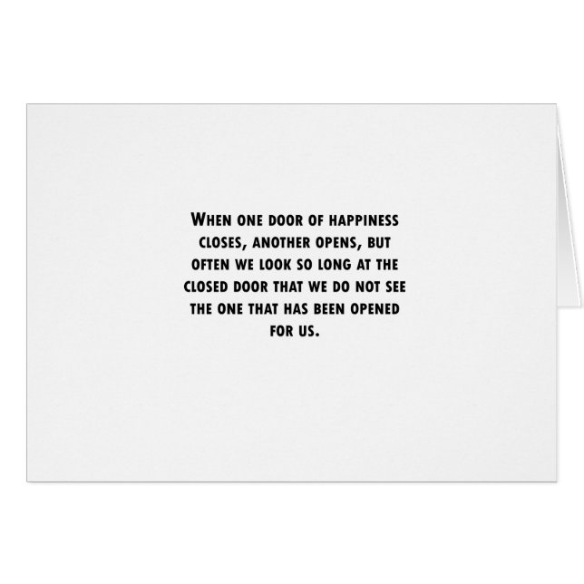 Cartão Quando uma porta se fechar (Frente Horizontal)