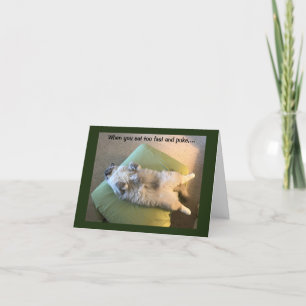 Cartão Quando você come muito rápido