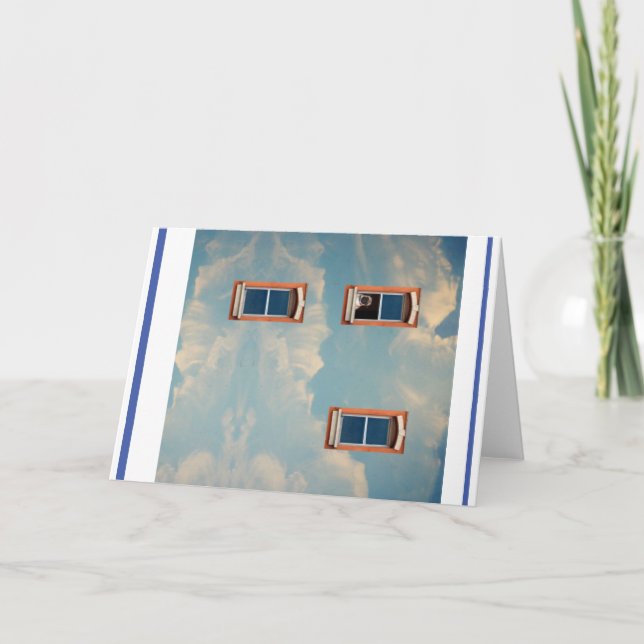 Cartão Quando você se sente sozinho & Azul (Frente)