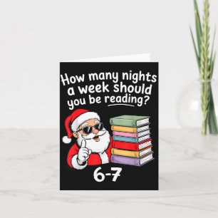 Cartão Quantas Noites Lendo Professor 67 Natal Seis S