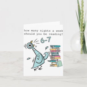 Cartão Quantas Noites Por Semana Você Deve Estar Lendo 6 
