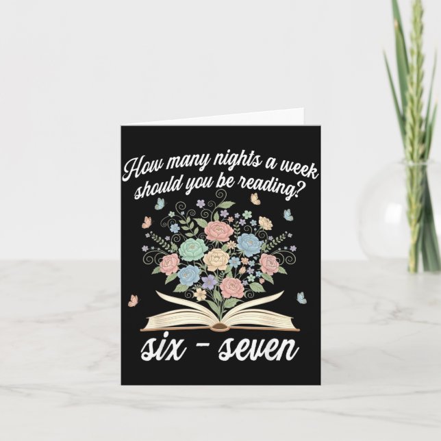 Cartão Quantas Noites Por Semana Você Deve Ler 67 Mem (Frente)