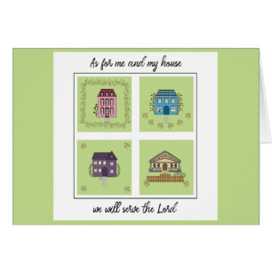 Cartão Quanto a mim e à minha casa, o bilhete Parakaleo