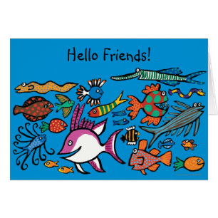 Cartão Quantos peixes diferentes pode você ver?