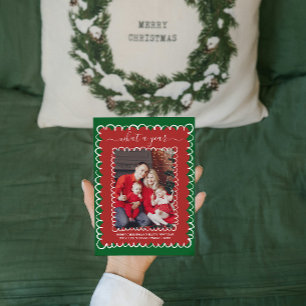 Cartão Quão Impressionante é o Natal da Colagem de Fotos