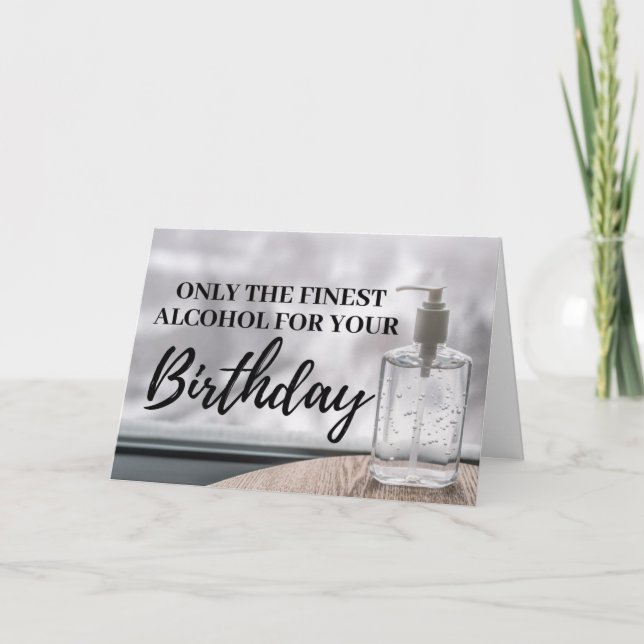 Cartão Quarantine Birthday Card Enny Hand Sanitizer (Frente)