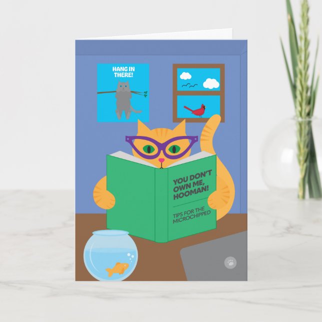 Cartão Quarantine Cat Greeting Card (Frente)