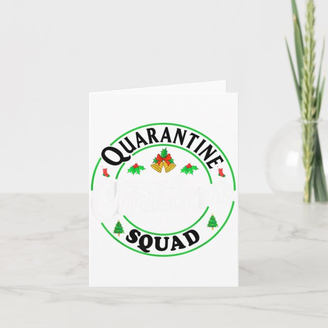 Cartão Quarantine Christmas Squad Matching Family Holiday (Frente)