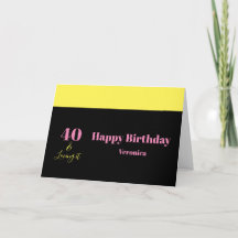 Quarenta e Adorando 40º Aniversário Amarelo Preto