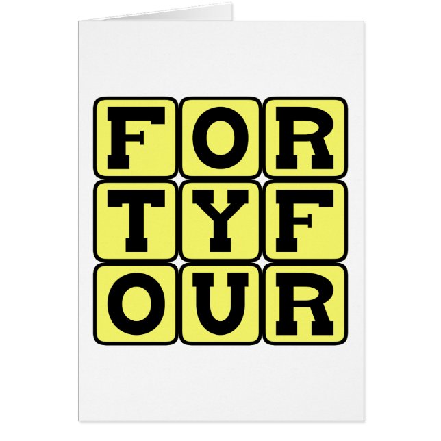 Cartão Quarenta e quatro, número 44 (Frente)