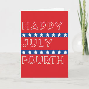 Cartão Quarta carta de julho feliz