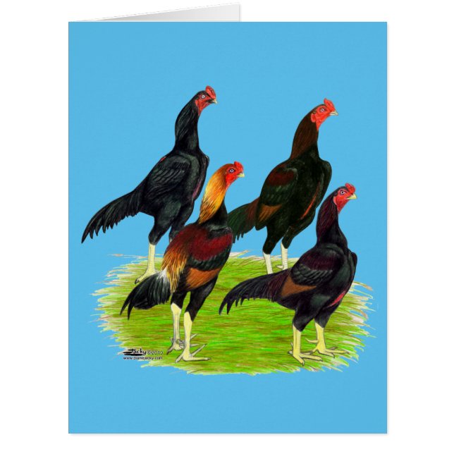 Cartão Quarteto de caça oriental (Frente)