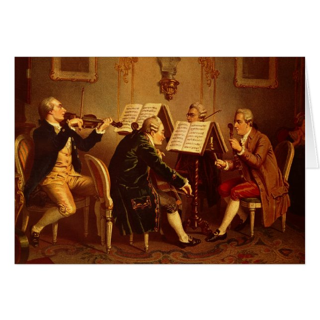 Cartão Quarteto de cordas (Frente Horizontal)