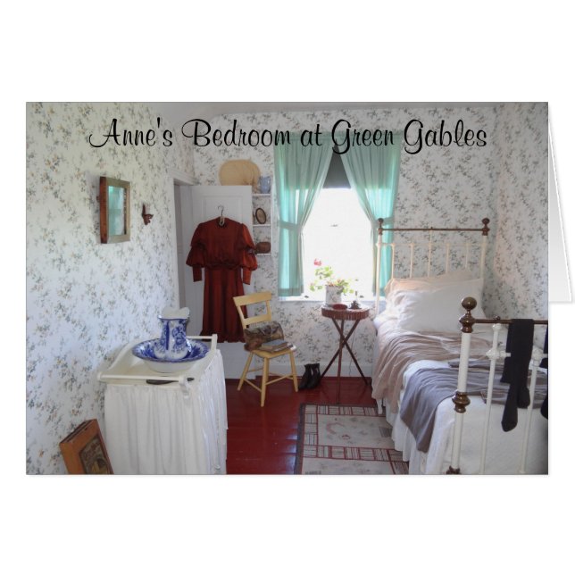 Cartão Quarto de Anne em Green Gables (Frente Horizontal)