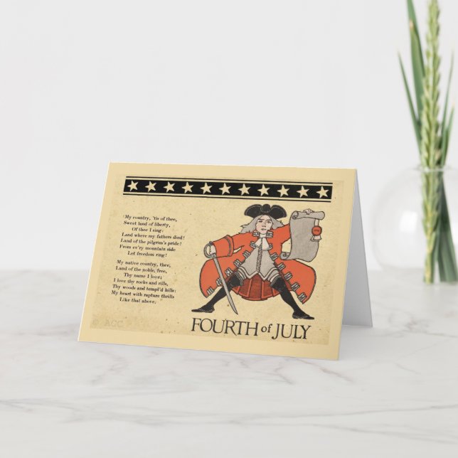 Cartão Quarto de julho (Frente)