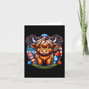 Cartão Quarto De Julho Vaca Farmadora Patriótica De Vaca 