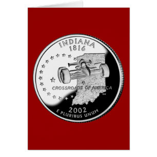 Cartão Quarto Estadual de Indiana do Lado Inverso