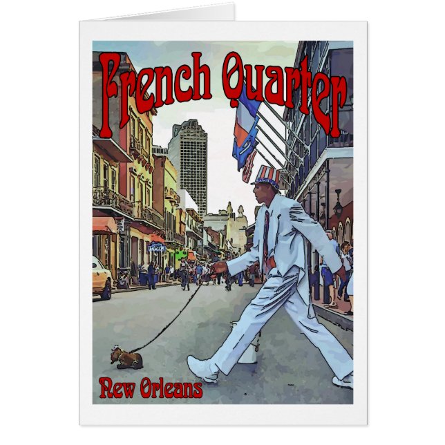 Cartão Quarto Francês, Nova Orleans (Frente)