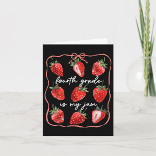 Cartão Quarto Grau É O Meu Jam Strawberry Coquette De Vol