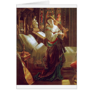 Cartão Quarto medieval da mulher