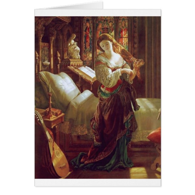 Cartão Quarto medieval da mulher (Frente)