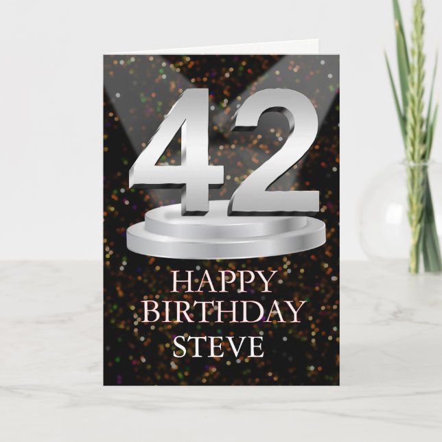 Cartão Quarto Segundo Aniversário Destaques Adicionar Uma (Frente)