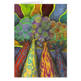 Cartão Quatro árvores