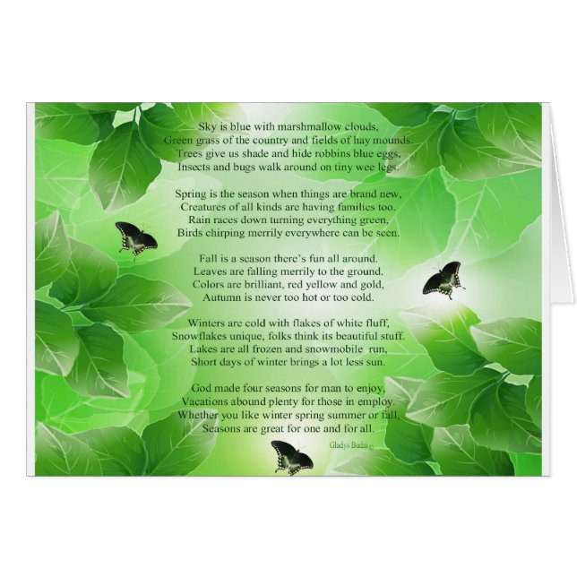 Cartão Quatro estações (Frente Horizontal)