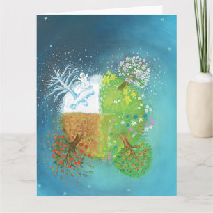 Cartão Quatro estações na Terra