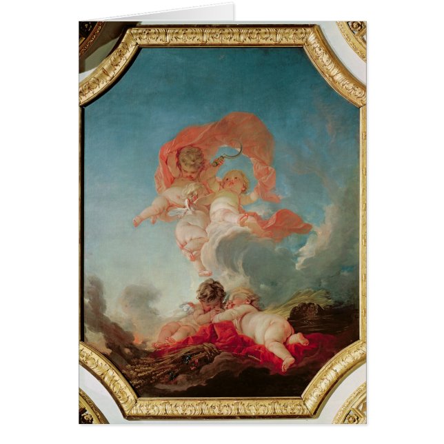 Cartão Quatro estações no Salle du Conseil - verão (Frente)