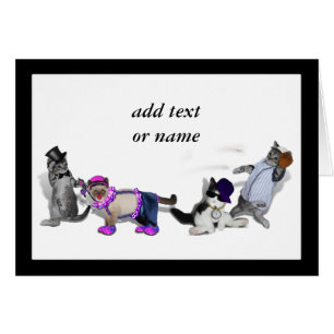 Cartão Quatro Gatinhos Em Jogo