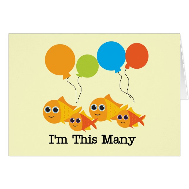 Cartão Quatro peixes sou tantos Camisetas e presentes (Frente Horizontal)