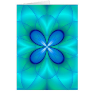 Cartão Quatro Pétalas Azuis