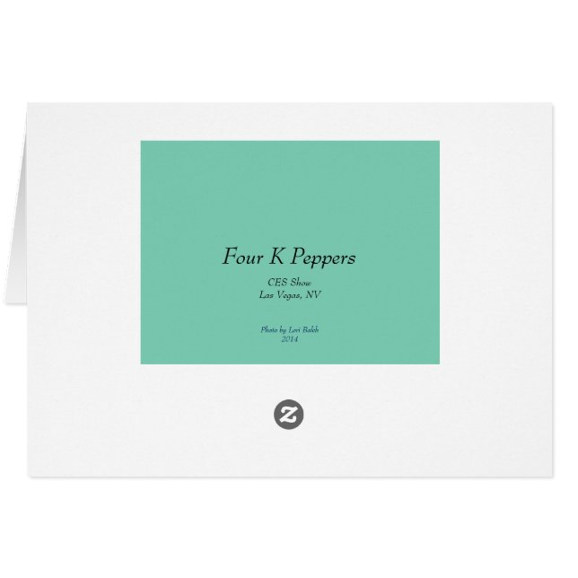 Cartão Quatro Pimentos K (Verso Horizontal)