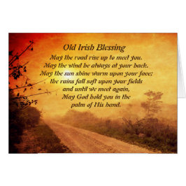 Cartão Que a estrada suba para conhecê-lo, bênção irlande