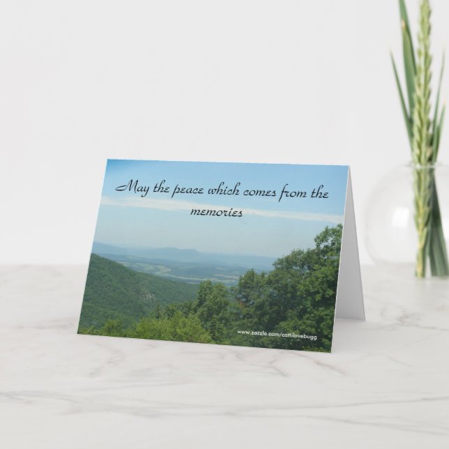 Cartão Que a paz chegue, Condolence Card (Frente)