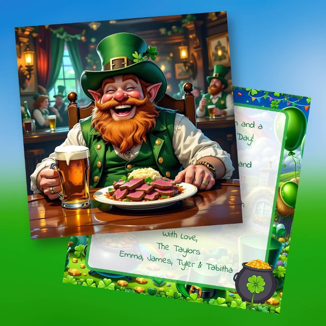 Cartão Que a sorte dos irlandeses esteja com você! Rua (Criador carregado)