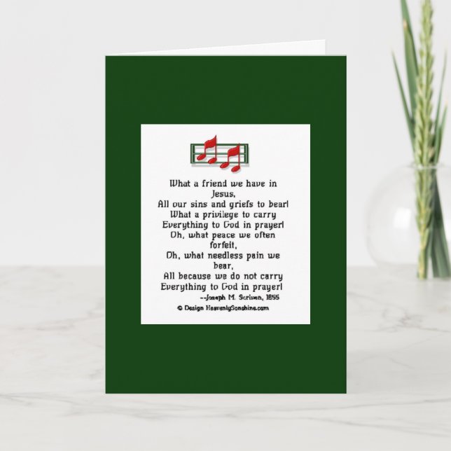Cartão Que Amigo temos em Jesus (Frente)