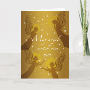 Cartão Que anjos vigiem você por um amigo