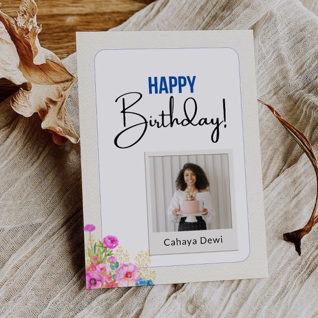 Cartão Que as velas do seu bolo brilhem intensamente (May the candles on your cake shine bright card)