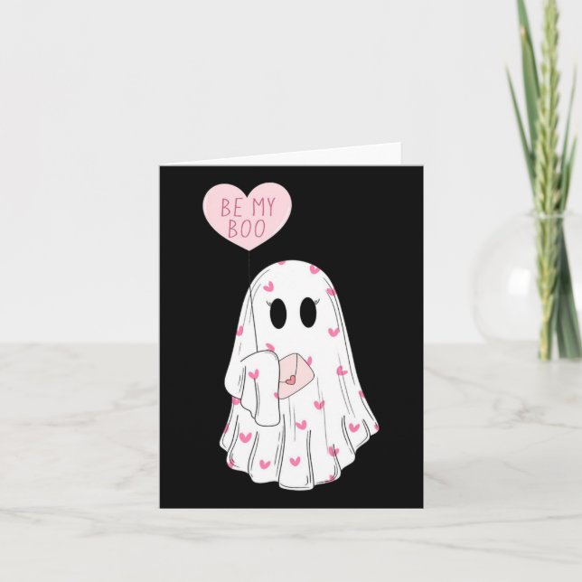 Cartão Que Bonito Você Será Meu Fantasma De Boo Halloween (Frente)