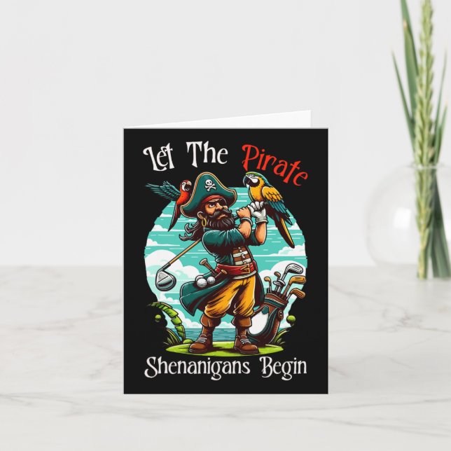 Cartão Que Comecem Os Piratas Shenanigans (Frente)