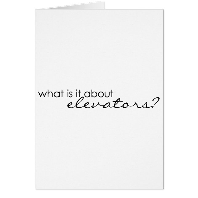 Cartão Que é sobre elevadores? (Frente)