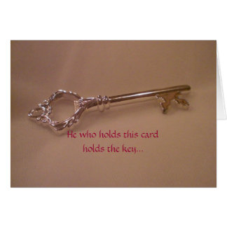Cartão Que guardara este cartão, guardara o chave…