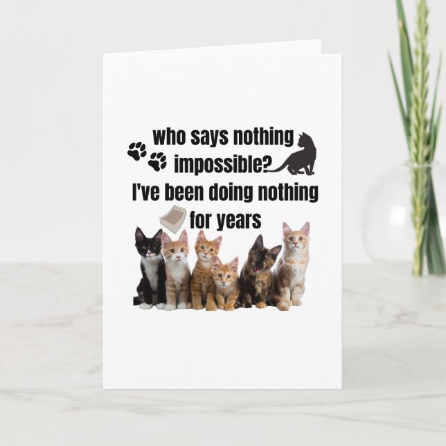 Cartão que não diz nada impossível. (Frente)