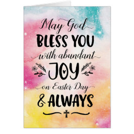 Cartão Que o Deus abençoe com alegria na Páscoa