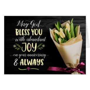 Cartão Que o Deus abençoe com alegria no seu aniversário