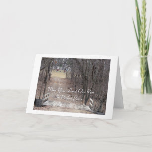 Cartão Que o seu amado descanse em paz perfeita