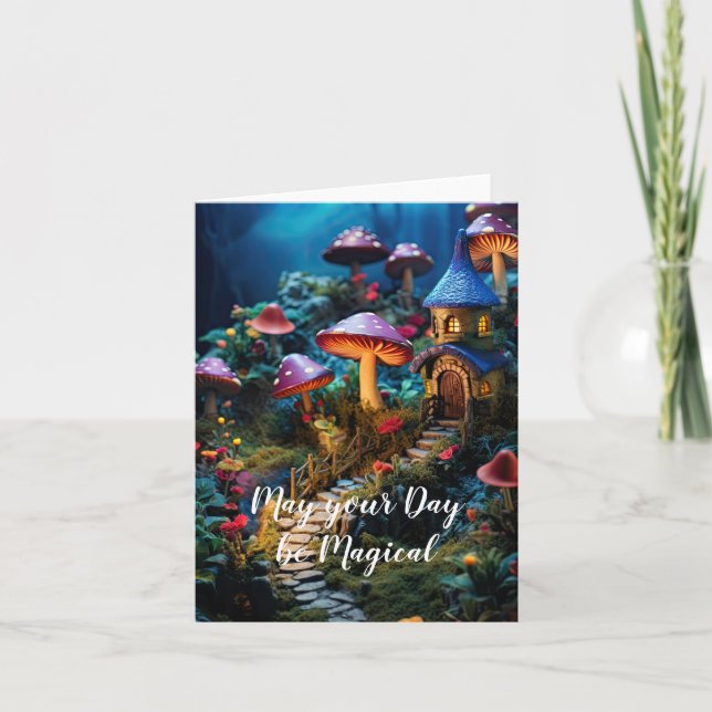 Cartão Que o seu dia seja mágico - Jardim das Fadas (Frente)
