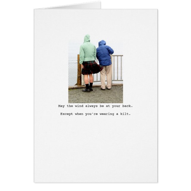 Cartão Que o vento esteja sempre nas suas costas... (Frente)